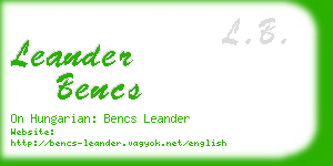 leander bencs business card
